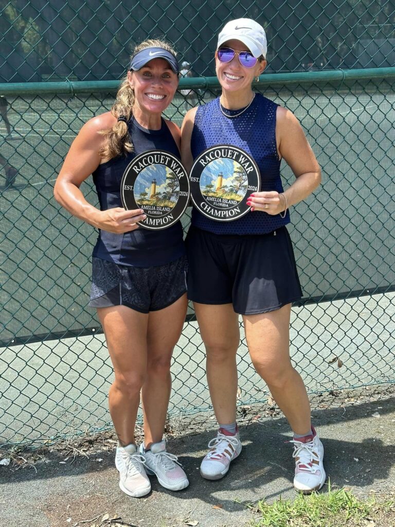 Womens doubles winners at Amelia Island, Florida.